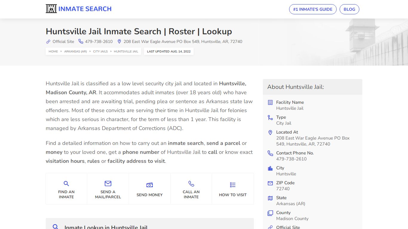 Huntsville Jail Inmate Search | Roster | Lookup